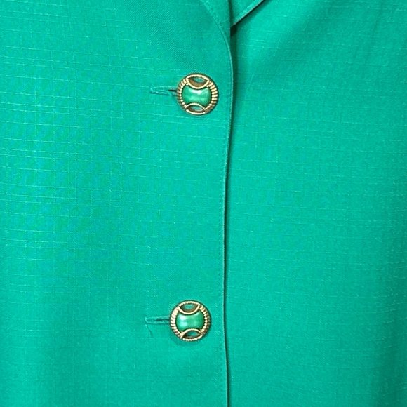 RARE Vintage Nikki Womens 16 Emerald Forest Green Suit Jacket Blazer - Picture 5 of 11